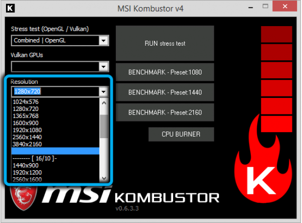 Msi kombustor. Как проверить перегревается процессор в программе MSI Kombustor 4.