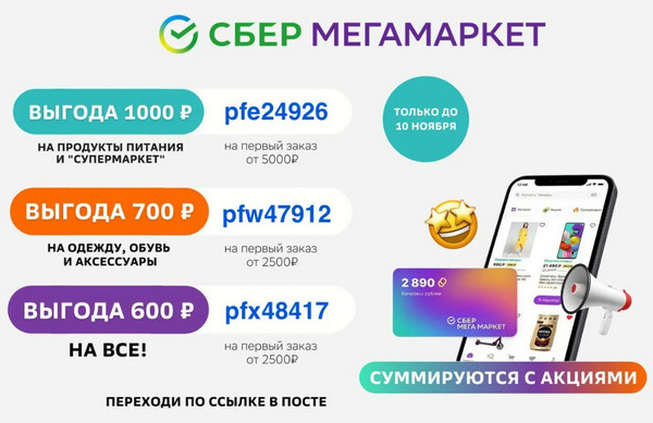 Почему не работают промокоды Мегамаркет?