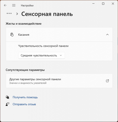 Нет настроек сенсорной панели в Параметрах Windows 11 или 10 — решение